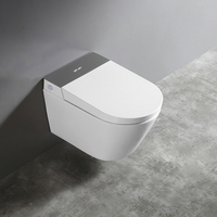 Desain Modern porselen gantung dinding Toilet pintar lantai terpasang cerdas Toilet otomatis Wc satu bagian Toilet
