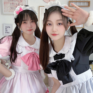 Disfraz de Cosplay Estilo Japonés de Maid con Lazo, Vestido Lolita Alice, Rosa y Negro, Primavera 2025, Juego de Rol de Anime - Product Image 2
