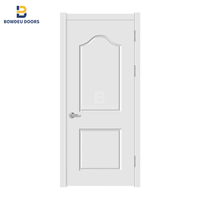 Porte intérieure moulurée pré-fabriquée, à 4 panneaux, à âme creuse, en MDF et HDF, apprêtée blanche, pour pose à gauche ou à droite, prête à peindre, 80 pouces