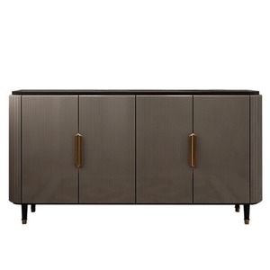 Aparador Moderno de Madera Maciza de Lujo Simple, Mueble de Gran Capacidad con Tablero de Mármol, Entradas de Estilo Americano para Sala de Estar - Product Image 6