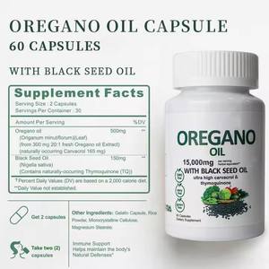 Suplementos Herbales, Aceite de Orégano Silvestre Orgánico Natural con Aceite de Semilla Negra, Sistema Inmunológico y Salud Digestiva, Cápsulas de Aceite de Orégano - Product Image 2