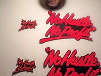 No Hustle No Profit parche personalizado al por mayor número-letra Chenille parche hierro en bordado toalla Chenille carta parche para tela
