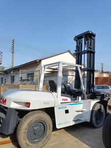 Used Japan 10T TCM FD100 <b>forklift</b> Secondhand Material Handling Machine TCM 10ton Used <b>Forklift</b> <b>Attachment</b> ISUZU engine Low Price - Product Image 2