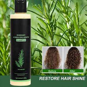 Shampoo pour la croissance des <span class=keywords><strong>cheveux</strong></span> à la kératine hydrolysée biologique et au romarin pour femmes et hommes, shampooing naturel épaississant et fortifiant avec hydrolyse - Product Image 3