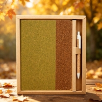 Carnets en bois naturel écologiques, stylos en liège, boîtes cadeaux, parfait pour les cadeaux d'entreprise, fournitures scolaires, cadeaux de Pâques