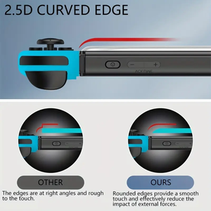 Étui en cristal Nintendo Switch 2 OLED, <span class=keywords><strong>film</strong></span> protecteur en verre trempé 3D 9H, kit d'outils anti-choc pour console de jeu, verre pour console - Product Image 3