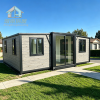 Maison conteneur préfabriquée pliable de 20 pieds, prête pour l'énergie solaire, résistante aux projections de sel, pour logement secondaire côtier