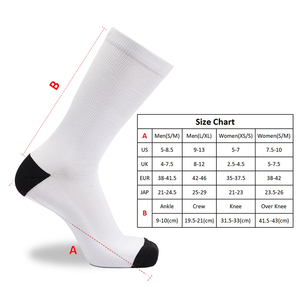 Bán Buôn Đồng Bằng Màu Trắng <span class=keywords><strong>Polyester</strong></span> Thăng Hoa Vớ Trống In Trống Tùy Chỉnh Thiết Kế Thăng Hoa Vớ - Product Image 6