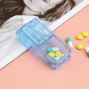Mini tragbare Pillen schneider Box und Pillen brecher Splitter Case/Medizin Box Aufbewahrung koffer Pillen schneider