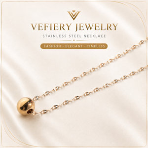 Collar con Colgante de Corazón de Acero Inoxidable Chapado en Oro para Mujer, Joyería de Moda - Product Image 1