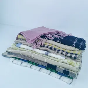 Nouveau design bas quantité minimale de commande foulards pour femmes châles et enveloppes imprimés châle écharpe en lin naturel
