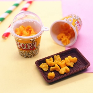Nuevo Cubo de palomitas de maíz de simulación con tapa vaso de papel accesorios de bricolaje contenedor de plástico accesorios de decoración de Casa de bebé - Product Image 4