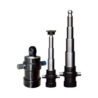 Mini vérin hydraulique télescopique multi-étages avec construction en acier et roulement pour remorque benne basculante, pression 250 bars