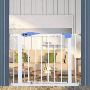 Barriera di sicurezza per <span class=keywords><strong>bambini</strong></span> barriera per porte barriera per scale in ferro senza punzonatura cancello di sicurezza per <span class=keywords><strong>bambini</strong></span> con retro a molla automatico - Product Image 1