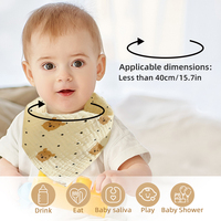 Serviette et bavoirs pour bébé 100% bambou biologique, antiallergiques, antistatiques, motif animal, marron, adaptés aux peaux sensibles, personnalisés pour les nouveau-nés