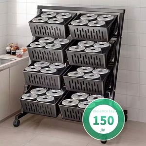 Estante Organizador Multifuncional de 4 Niveles para Almacenamiento en el Hogar, Cocina, Frutas, Alimentos y Baño - Product Image 5