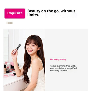 แปรงหวีผมตรงไร้สายแบบพกพา ชาร์จ USB ได้ ใช้จัดแต่งทรงผมหน้าม้า เหมาะสำหรับการเดินทาง ของขวัญสุดฮิต - Product Image 5