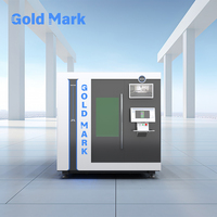 Découpeuse laser à table échangeable fermée CNC GOLDMARK GM-EP, machine de découpe laser à fibre haute vitesse pour le traitement des métaux