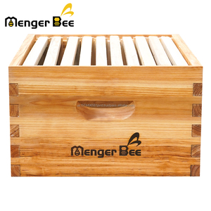 Nuevo Kit de Colmena Menger Bee de 10 Cuadros Profundos Langstroth, sin Montar, con Cuadros de Cera Esmaltada y Unión de Cola de Pato - Product Image 1