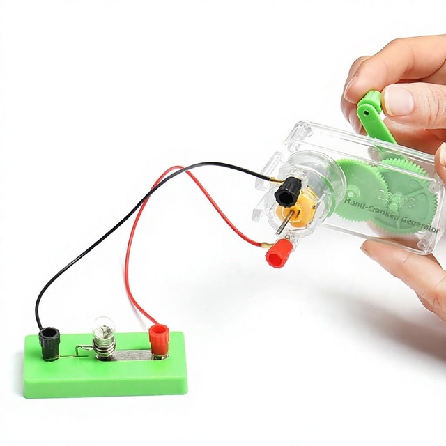 Hand-crank Generator Lights Small Bulb Physics Experiment Kit DIY Science Set for Primary Secondary School Students Wholesale