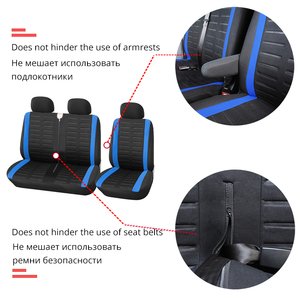 Funda de asiento Universal para coche, cubierta de 1 + 2 asientos para transporte para Ford Transit, Van, camión, Renault, Peugeot, Opel vive - Product Image 4