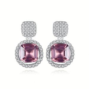 Juego de Joyas de Circonio con Baño de Rodio de 6 mm para Mujer, Collar/Aretes/Anillo, Joyería Clásica para Regalo 2023 - Product Image 4