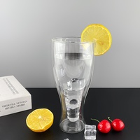 Tasse en verre à double paroi personnalisée, design sportif, mug à bière unisexe pour usage domestique, verre à boisson et à cocktail pour la maison et les KTV
