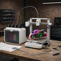 Imprimante 3D intelligente à double extrudeur haute vitesse 500 mm/s FDM PLA pour usage en laboratoire, garantie 1 an pour le prototypage industriel