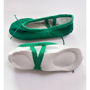 Zapatillas de Ballet Verdes para Mujer Adulta, Azules y Rosa Intenso, de Lona, para Bailarinas, Zapatos de Baile de Salón con Punta Dividida - Product Image 3