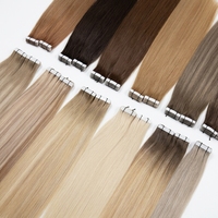 Extensions capillaires humaines Lesttyhair 22 pouces à bandes adhésives invisibles, Remy européennes, double trame injectée, prêtes à l'emploi