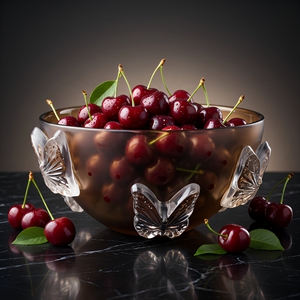 Cuenco Redondo de Vidrio con Diseño de Animales, Adornos de Mariposas de Cristal, Estilo Art Deco, Hecho a Mano, Decoración para el Hogar, Decoración de Mesa para Pascua y Bodas - Product Image 3