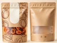 Sachet Doypack en plastique avec fermeture éclair, étanche, pour le stockage et l'emballage de céréales, snacks et poudres