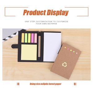 Wholesale <b>Notepad</b> With Stick Note Advertising Creativity With Pen Logo Print Memo Pad Notice Eco Friendly Notebooks - Product Image 3