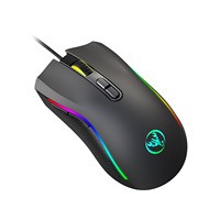 Nouvelle souris de jeu filaire lumineuse RGB à 6 vitesses de DPI réglables, programmation de macros, hauteur réglable à 6 vitesses de DPI, 7200 dpi