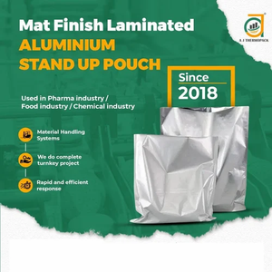 Sachet Doypack en aluminium laminé finition mate, thermoscellable avec fermeture zip, pour l'emballage de café, thé, snacks, poudres et herbes - Product Image 3