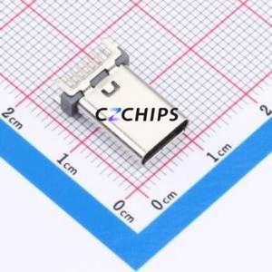 HX-TYPE-C 16P 180 LC-B H13.7 USB Connector Through hole Component (THT) Connector Type-C Female Through Hole 16P - Product Image 1