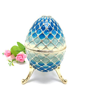 Shinnygits-caja de joyería esmaltada en forma de huevo de Pascua, regalo de negocios, recuerdo, Faberge - Product Image 4
