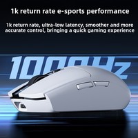 Mchoseg3 Rechargeable Droitier USB 2.4G Trois Mode pour Bluetooth Filaire E-Sports Gaming Mouse Rohs Compliant pour le Bureau