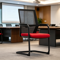 Silla de Oficina Ergonómica con Respaldo en Forma de Arco y Soporte Lumbar Ajustable para Recepción y Trabajo en Computadora