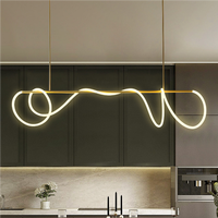 LE PLUS GRAND Lustre Minimaliste Salon Creative Bar Chambre Ligne Restaurant Led Lumière Suspendus Éclairage DIY Suspension Lampe Maison