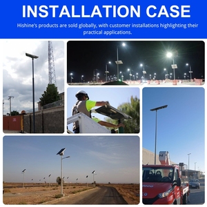 Hisine 10年保証オールインワンソーラーLED街路灯CCTVカメラダイカストアルミ抗UVガラスレンズSMDチップ道路用 - Product Image 6