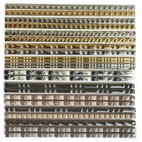 Prix d'usine Chine, carreaux de bordure décoratifs en céramique dorée argentée bon marché 10x600/20x600/40*600, carreaux de bordure pour murs intérieurs