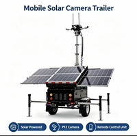 Système de caméra numérique AI portable RITEVOLT RST-3P-S01, tour CCTV mobile, remorque de surveillance solaire pour la sécurité des parkings