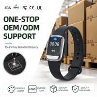 Bracelet anti-moustiques ultrasonique portable d'extérieur, répulsif physique contre les insectes, avec longue autonomie de batterie pour les voyages
