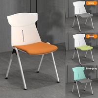Chaise d'entraînement empilable en métal avec accoudoirs, design moderne et minimaliste pour conférences, bibliothèques et étudiants