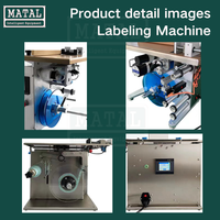Mini-étiqueteuse semi-automatique à angle droit avec PLC pour boîtes de produits alimentaires, de boissons et de produits chimiques, et coffrets cadeaux