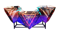 Cabine de DJ portable P5 pour intérieur table de DJ numérique personnalisée avec écran LED