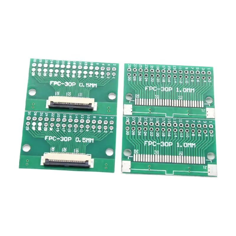 Custom 10Pcs FPC Adapter Plate 0.5MM 1.0MM Pitch to 2.45 mm Flat Cable Socket for PCB LCD 6P 8P 10P 12P 20P 24P 30P 40P