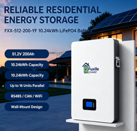Batterie LiFePO4 murale pour alimentation de secours domestique 51.2V 200Ah 10.24kWh 5.12kW de puissance nominale avec communication multiple