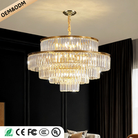 Lustre suspendu pour salon, éclairage de hall, villa, table à manger, LED, luxe haut de gamme, lustres en cristal pour salle à manger